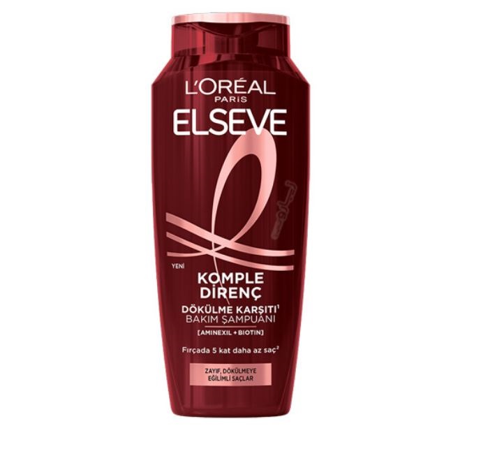 شامپو لورال تقویت کننده و ترمیم کننده سه منظوره برای موهای نازک، ضعیف و شکننده  LOREAL KOMPLE DIRENC COMPLETE RESISTANCE حجم300ml